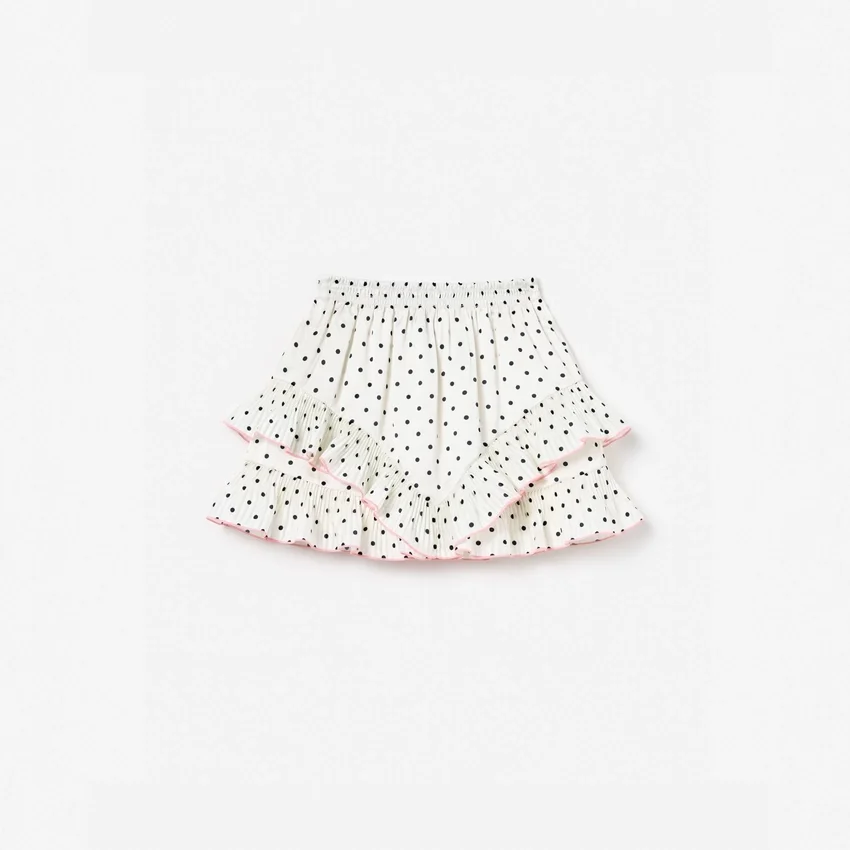 Cream Polka Dot Frill Skirt Cream Polka Dot Frill Skirt