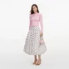 Cream Polka Dot Taffeta Midi Skirt Cream Polka Dot Taffeta Midi Skirt