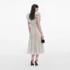 Cream Ramie Polka Dot Midi Dress Cream Ramie Polka Dot Midi Dress