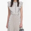 Cream Ramie Polka Dot Midi Dress Cream Ramie Polka Dot Midi Dress