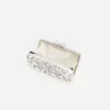 Cream Satin Crystal Clutch Bag Cream Satin Crystal Clutch Bag
