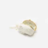 Cream Satin Floral Beaded Oval Clutch Cream Satin Floral Beaded Oval Clutch