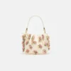 Cream Satin Floral Beaded Tote Bag Cream Satin Floral Beaded Tote Bag