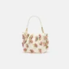 Cream Satin Floral Beaded Tote Bag Cream Satin Floral Beaded Tote Bag