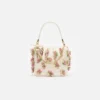 Cream Satin Floral Beaded Tote Bag Cream Satin Floral Beaded Tote Bag