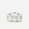 Cream Satin Multi Crystal Clutch Bag Cream Satin Multi Crystal Clutch Bag