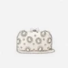 Cream Satin Multi Crystal Clutch Bag Cream Satin Multi Crystal Clutch Bag