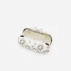 Cream Satin Multi Crystal Clutch Bag Cream Satin Multi Crystal Clutch Bag