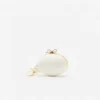 Cream Satin Oval Clutch Cream Satin Oval Clutch
