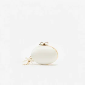 Cream Satin Oval Clutch Cream Satin Oval Clutch