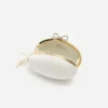 Cream Satin Oval Clutch Cream Satin Oval Clutch