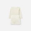 Cream Sequin Knit Bow Trim Dress Cream Sequin Knit Bow Trim Dress