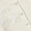 Cream Short Sleeve Flower Cardigan Cream Short Sleeve Flower Cardigan