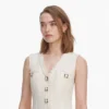 Cream Sleeveless Boucle Mini Dress Cream Sleeveless Boucle Mini Dress