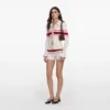 Cream Stripe Viscose Knit Button Top Cream Stripe Viscose Knit Button Top
