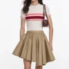 Cream Stripe Viscose Knit Top Cream Stripe Viscose Knit Top