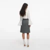 Grey Herringbone Midi Skirt Grey Herringbone Midi Skirt