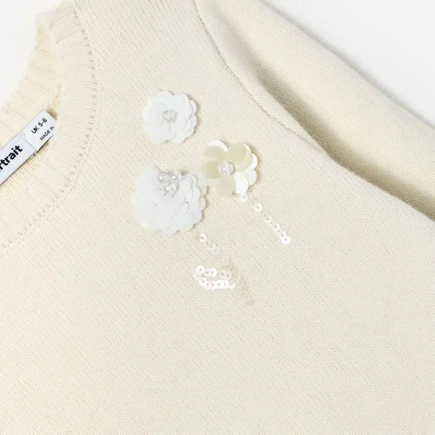 Cream Tulle Knit Dress Cream Tulle Knit Dress