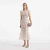 Cream Tulle Lace Midi Dress Cream Tulle Lace Midi Dress