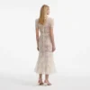 Cream Tulle Lace Midi Dress Cream Tulle Lace Midi Dress