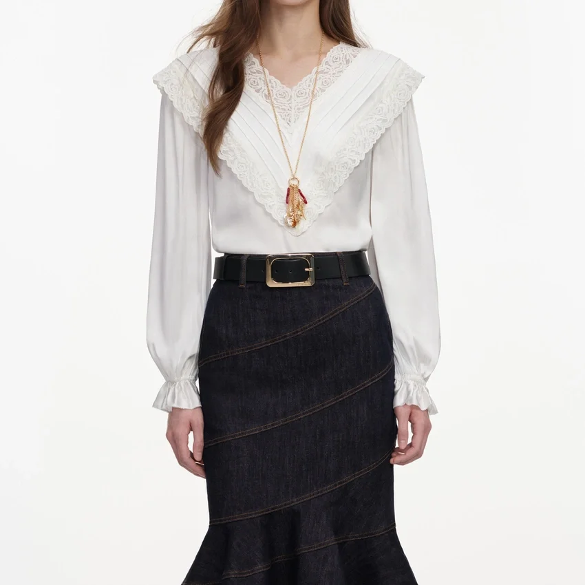 Cream Viscose Lace Top Cream Viscose Lace Top