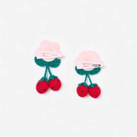 Crochet Flower & Strawberry Hairclips