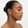 Crystal Bow Dangle Earring