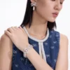 Crystal Bow Double Tennis Bracelet Crystal Bow Double Tennis Bracelet