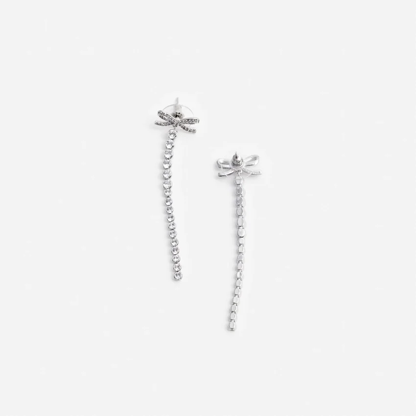Crystal Bow Droplet Earrings Crystal Bow Droplet Earrings