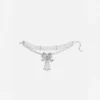 Crystal Bow Droplet Pearl Necklace Crystal Bow Droplet Pearl Necklace