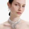 Crystal Bow Droplet Pearl Necklace Crystal Bow Droplet Pearl Necklace