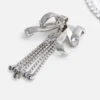 Crystal Bow Droplet Pearl Necklace Crystal Bow Droplet Pearl Necklace