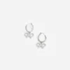 Crystal Bow Hoop Earrings