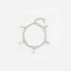 Crystal Bow Pearl Charm Bracelet Crystal Bow Pearl Charm Bracelet