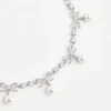 Crystal Bow Pearl Charm Bracelet Crystal Bow Pearl Charm Bracelet