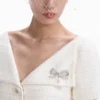 Crystal Bow Pearl Droplet Brooch Crystal Bow Pearl Droplet Brooch