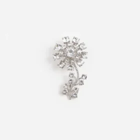 Crystal Flower Brooch