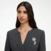 Crystal Flower Brooch