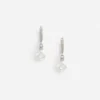 Crystal Flower Dangle Hoop Earring