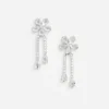 Crystal Flower Droplet Earrings Crystal Flower Droplet Earrings
