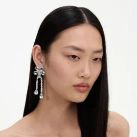 Crystal Flower Droplet Earrings Crystal Flower Droplet Earrings