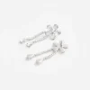 Crystal Flower Droplet Earrings Crystal Flower Droplet Earrings