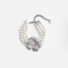 Crystal Flower Pearl Bracelet