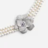 Crystal Flower Pearl Choker Crystal Flower Pearl Choker