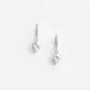 Crystal Heart Dangle Hoop Earring