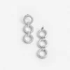 Crystal Link Three Tiered Earrings Crystal Link Three Tiered Earrings