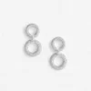Crystal Link Two Tiered Earrings Crystal Link Two Tiered Earrings