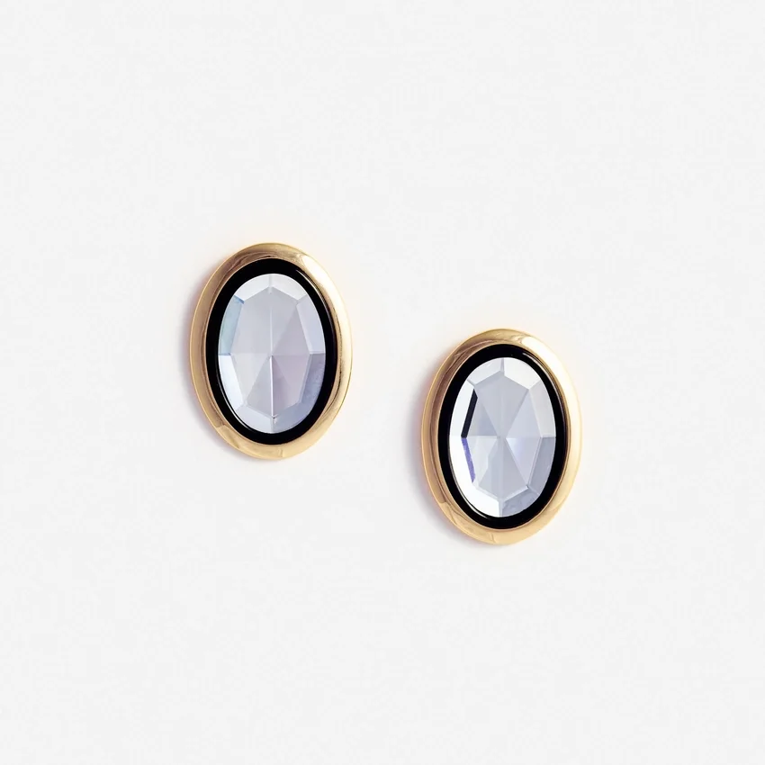 Crystal Oval Earrings Crystal Oval Earrings