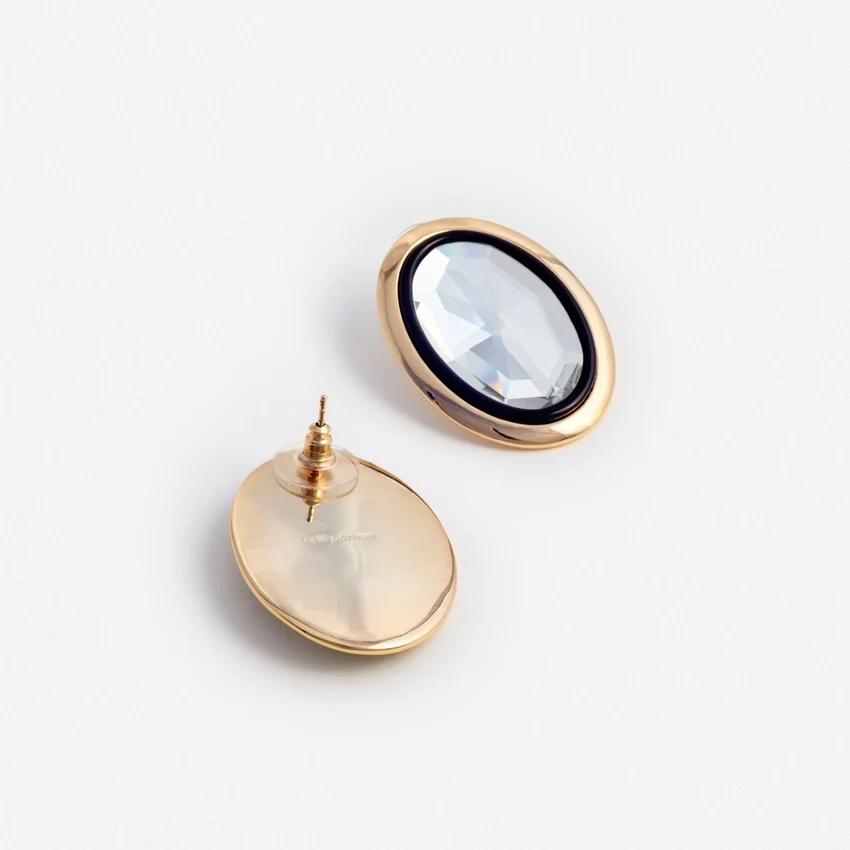 Crystal Oval Earrings Crystal Oval Earrings