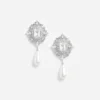 Crystal Pearl Droplet Earrings Crystal Pearl Droplet Earrings